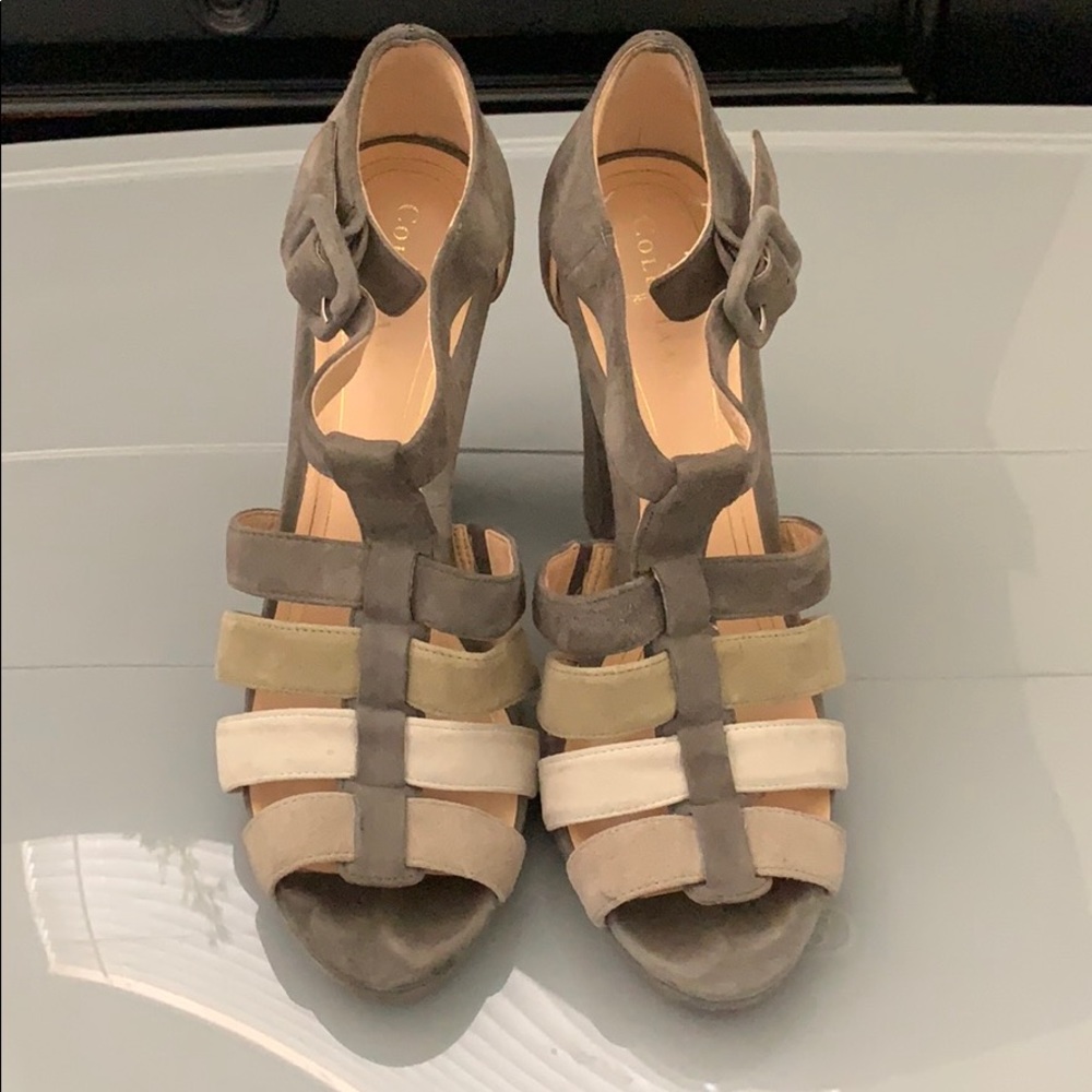 Cole Haan Chelsea T-Strap Suede Sandal